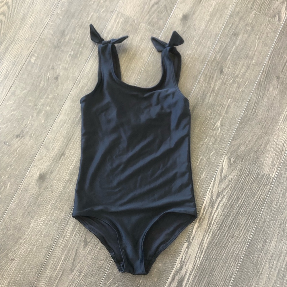 H&M Girls Black Bow Swimsuit | Size 6-8